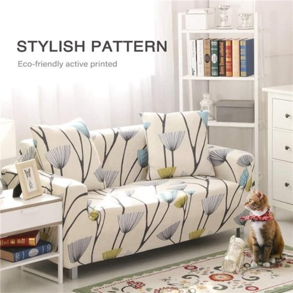 Printed Sofa Cover Stretch Couch Cover Sofa Slipcovers for 3 Cushion Couch - Picture 2 of 6